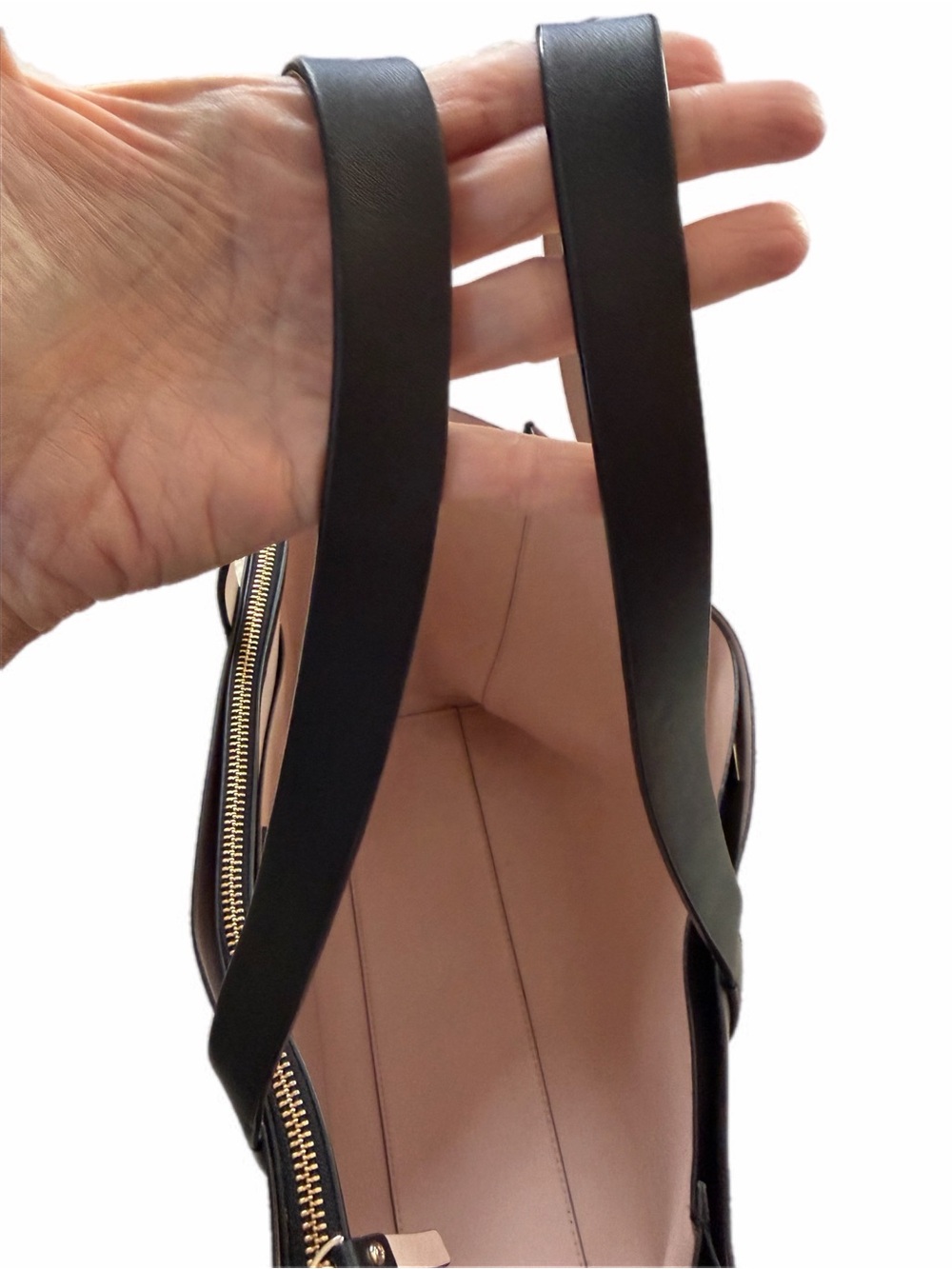 Kate Spade New York Black Leather Tote Bag Pink Interior - Picture 8 of 14